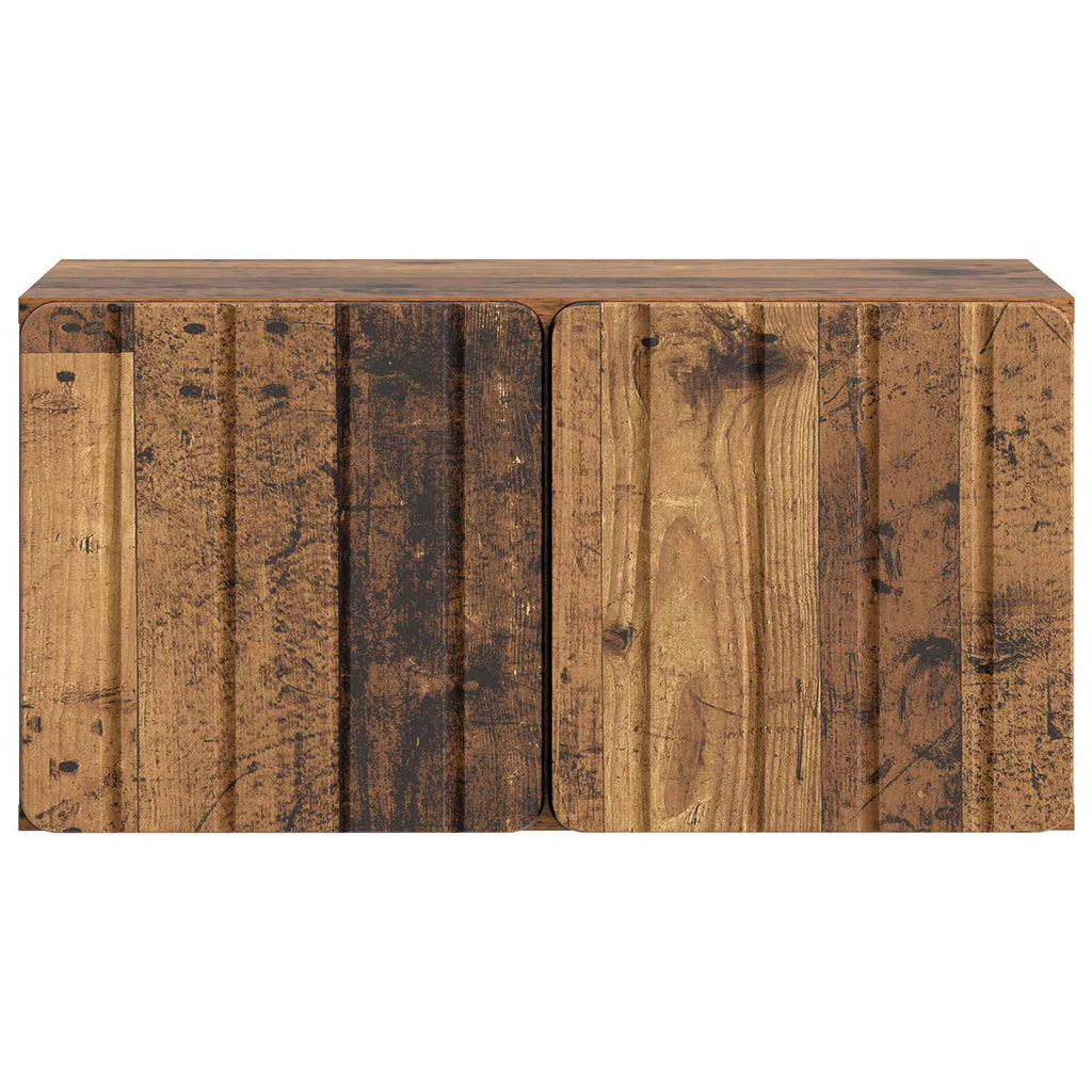 vidaXL Szafka RTV montowana na ścianie Stare drewno 59,5 x 31 x 30 cm