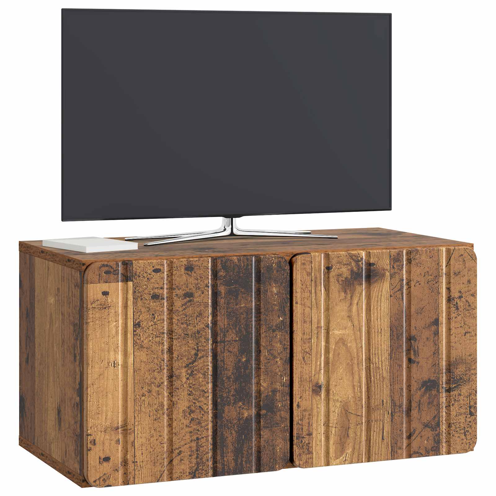 vidaXL Szafka RTV montowana na ścianie Stare drewno 59,5 x 31 x 30 cm