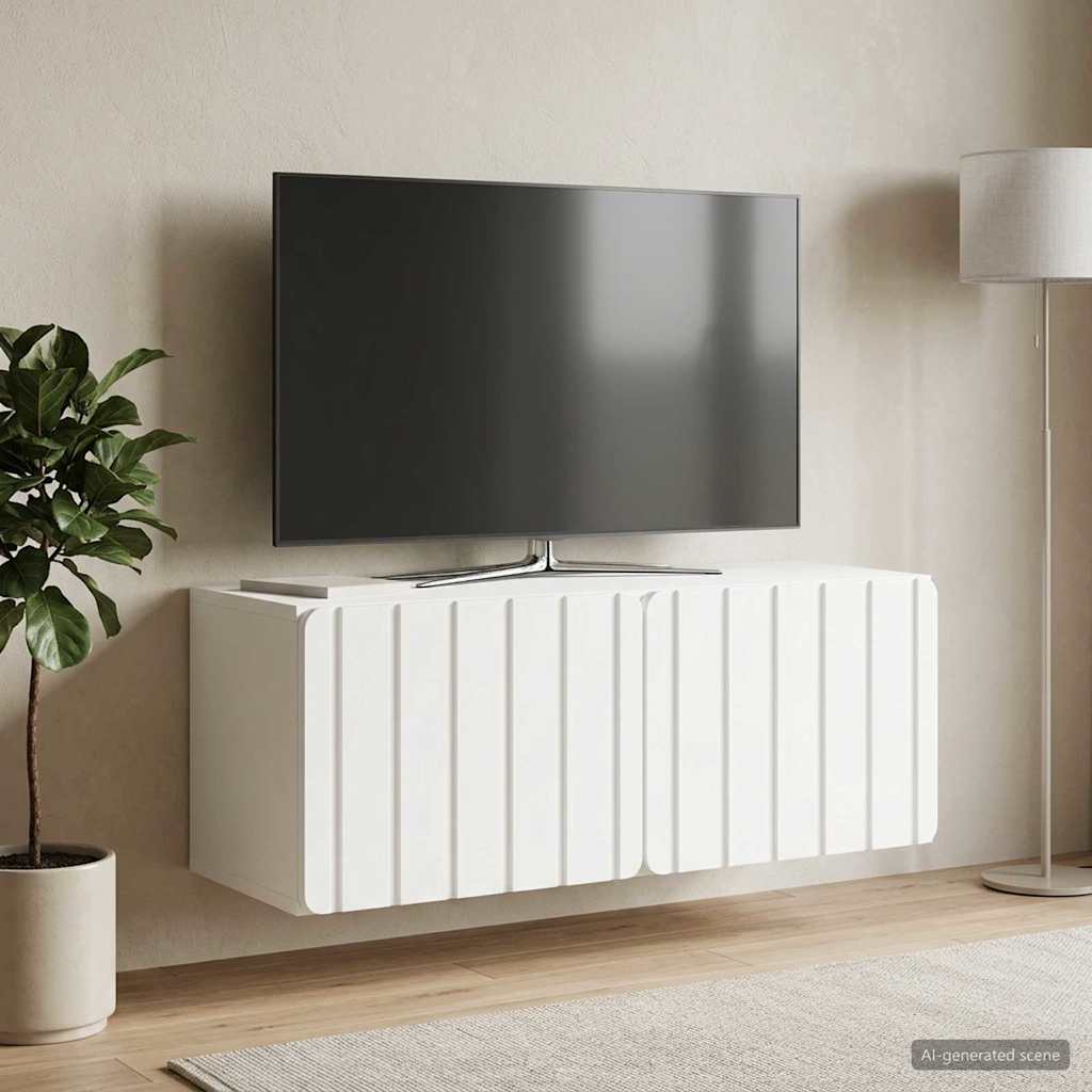 vidaXL Szafka RTV montowana na ścianie 78,5 x 31 x 30 cm Biały