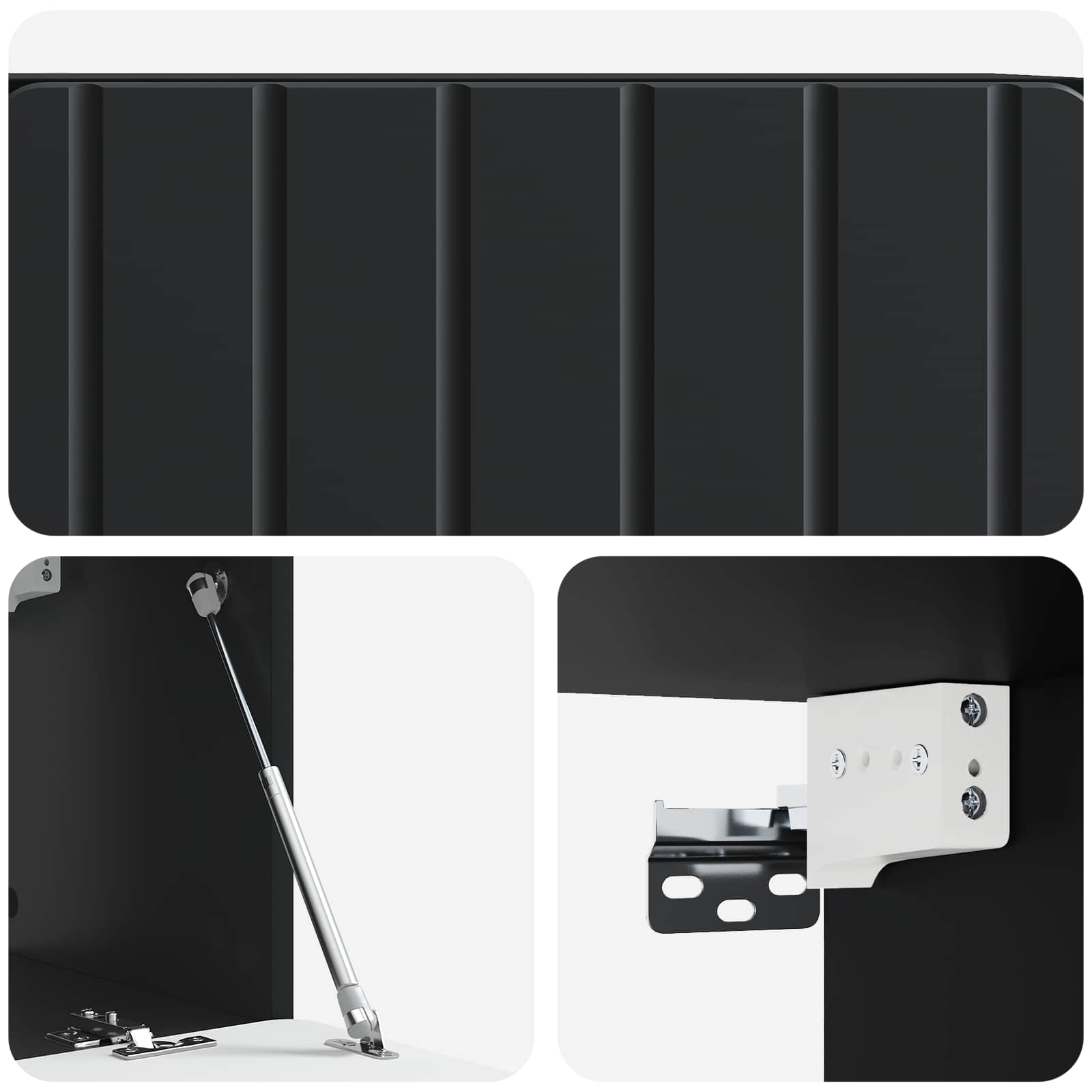 vidaXL Szafka RTV montowana na ścianie Czarny 78,5 x 31 x 30 cm