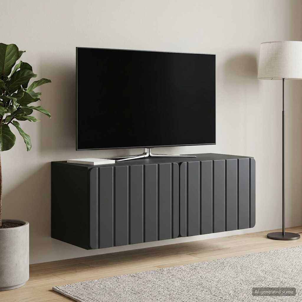 vidaXL Szafka RTV montowana na ścianie 78,5 x 31 x 30 cm Czarny