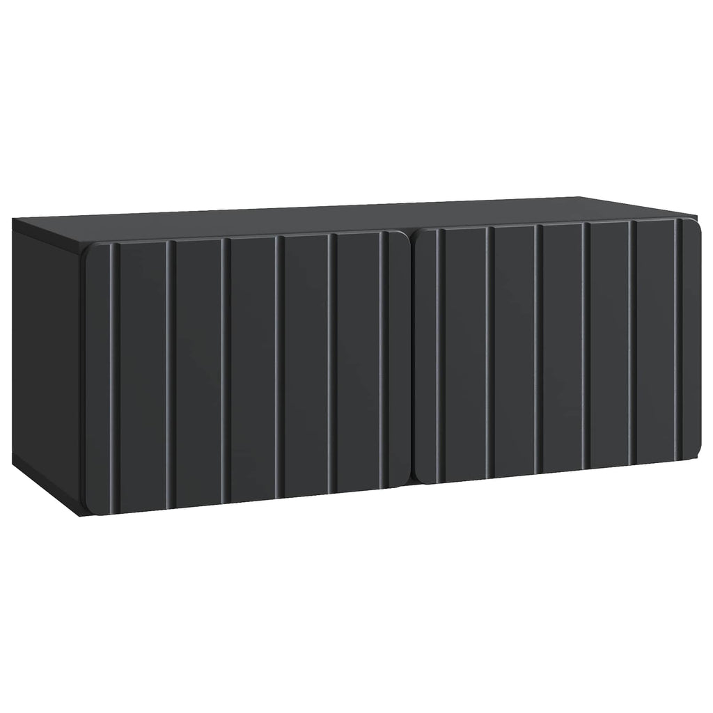 vidaXL Szafka RTV montowana na ścianie Czarny 78,5 x 31 x 30 cm