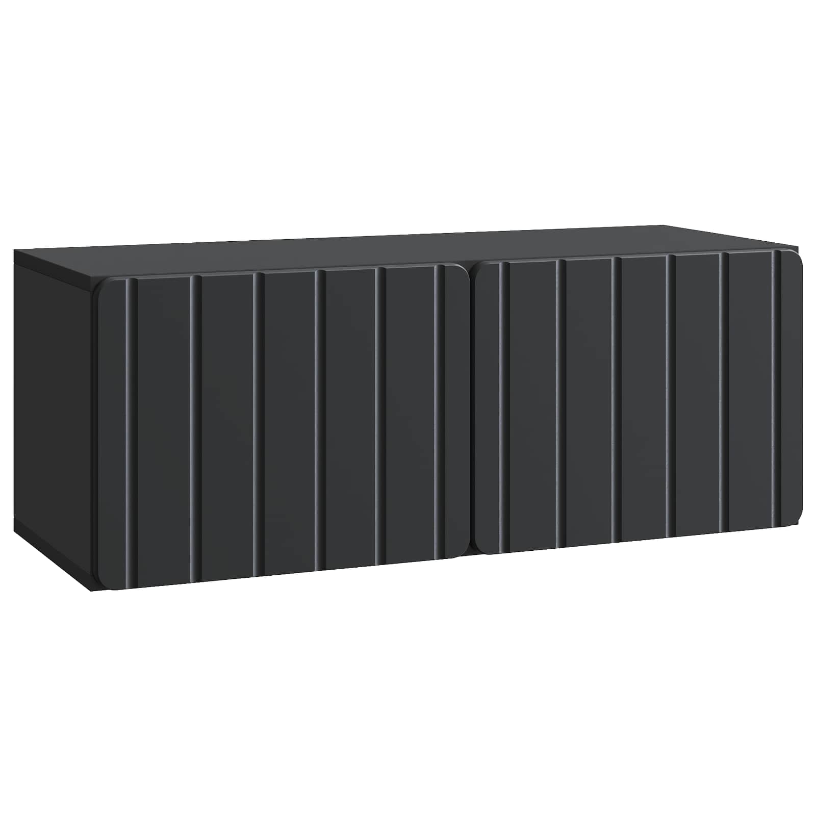 vidaXL Szafka RTV montowana na ścianie Czarny 78,5 x 31 x 30 cm