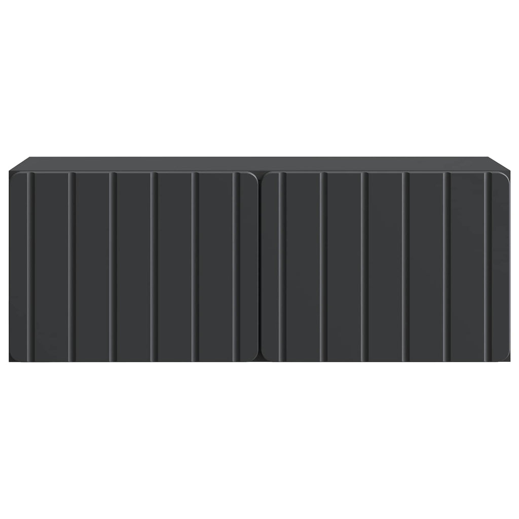 vidaXL Szafka RTV montowana na ścianie Czarny 78,5 x 31 x 30 cm