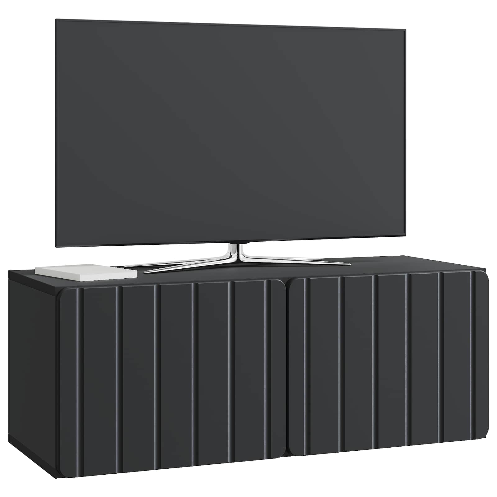 vidaXL Szafka RTV montowana na ścianie Czarny 78,5 x 31 x 30 cm