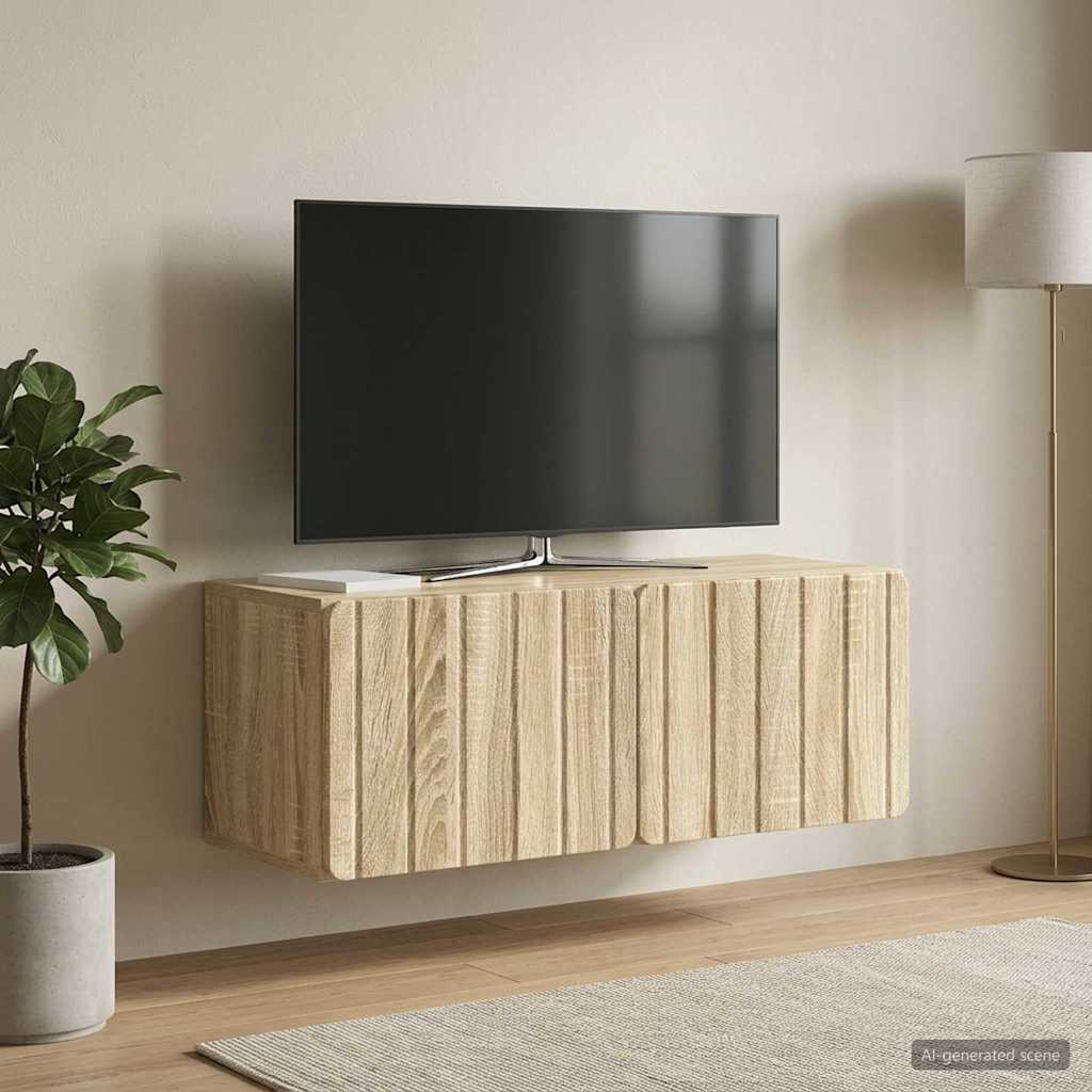 vidaXL Szafka RTV montowana na ścianie 78,5 x 31 x 30 cm dąb Sonoma