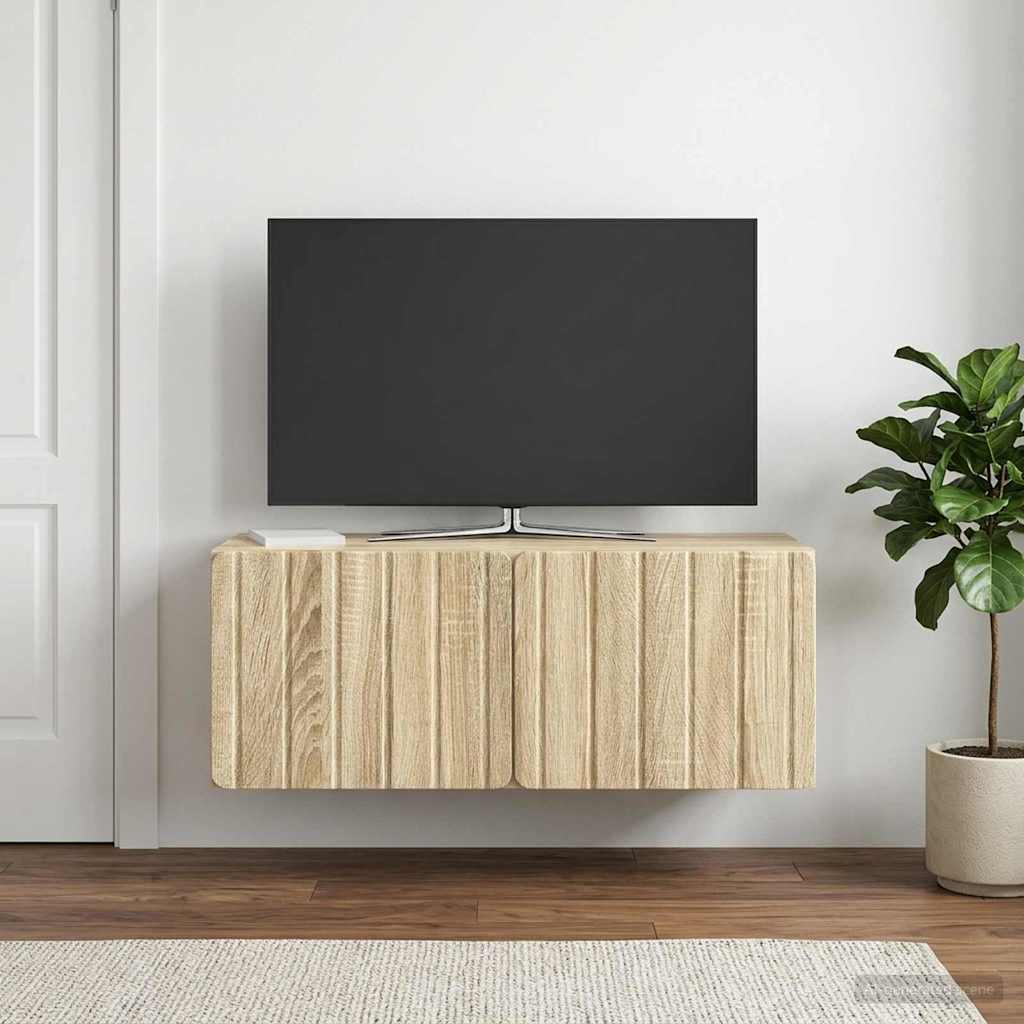 vidaXL Szafka RTV montowana na ścianie 78,5 x 31 x 30 cm dąb Sonoma