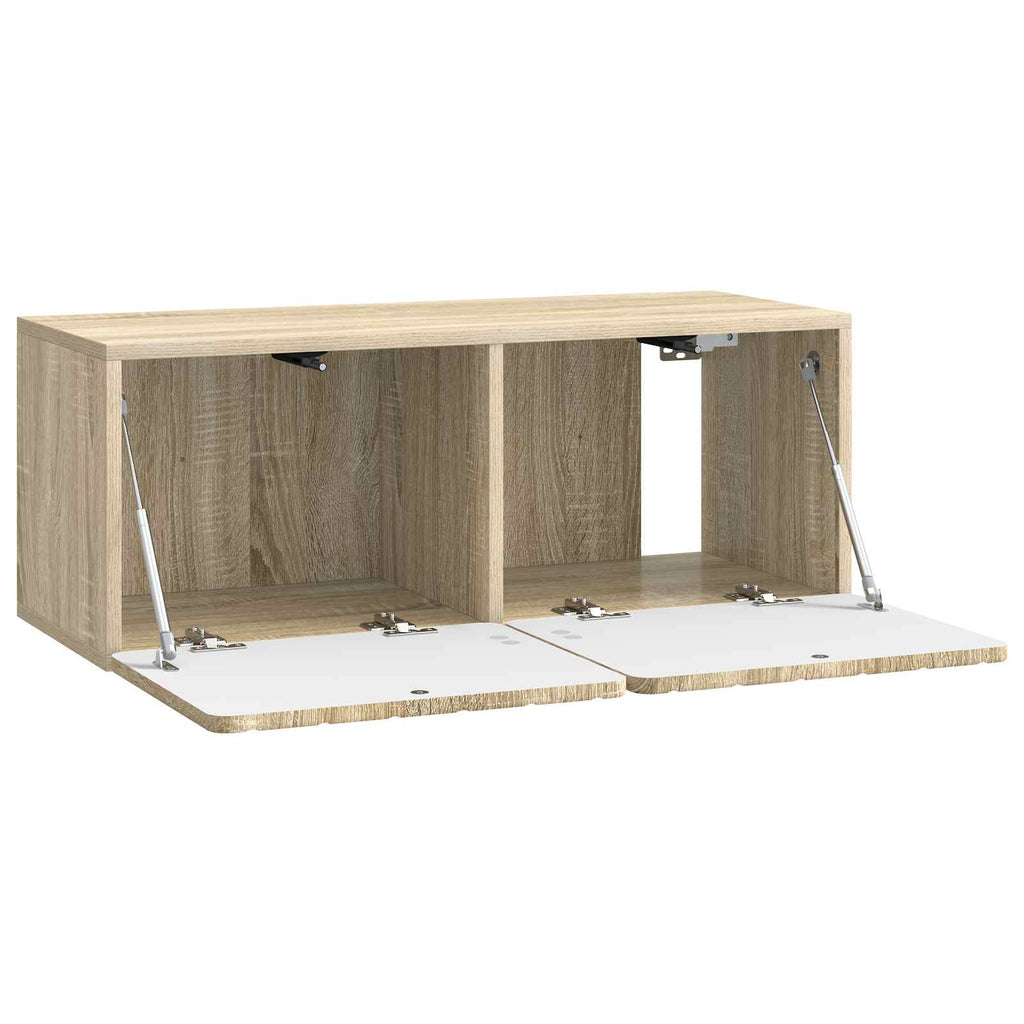 vidaXL Szafka RTV montowana na ścianie dąb Sonoma 78,5 x 31 x 30 cm
