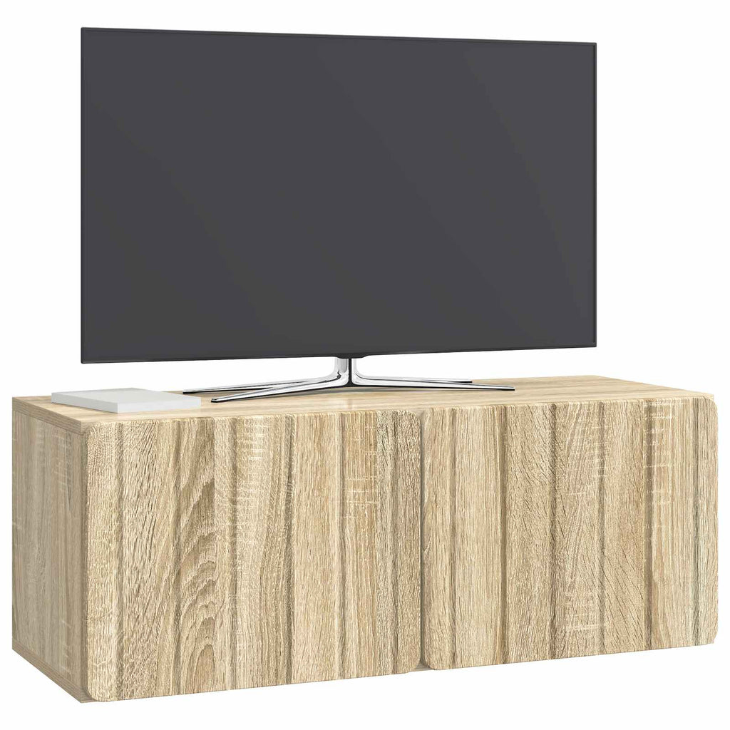 vidaXL Szafka RTV montowana na ścianie dąb Sonoma 78,5 x 31 x 30 cm
