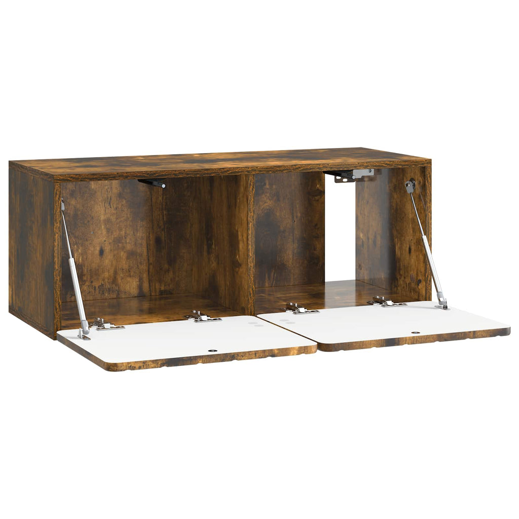 vidaXL Szafka RTV montowana na ścianie Dąb wędzony 78,5 x 31 x 30 cm