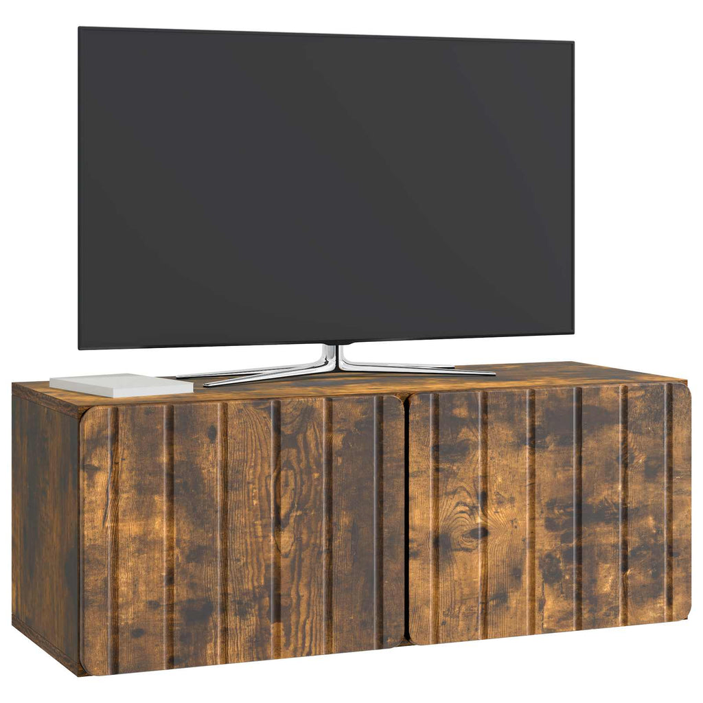 vidaXL Szafka RTV montowana na ścianie Dąb wędzony 78,5 x 31 x 30 cm