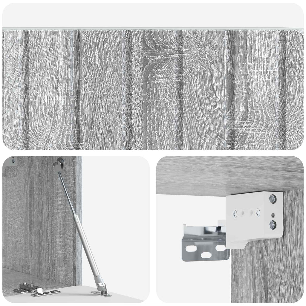 vidaXL Szafka RTV montowana na ścianie 78,5 x 31 x 30 cm Szary Sonoma