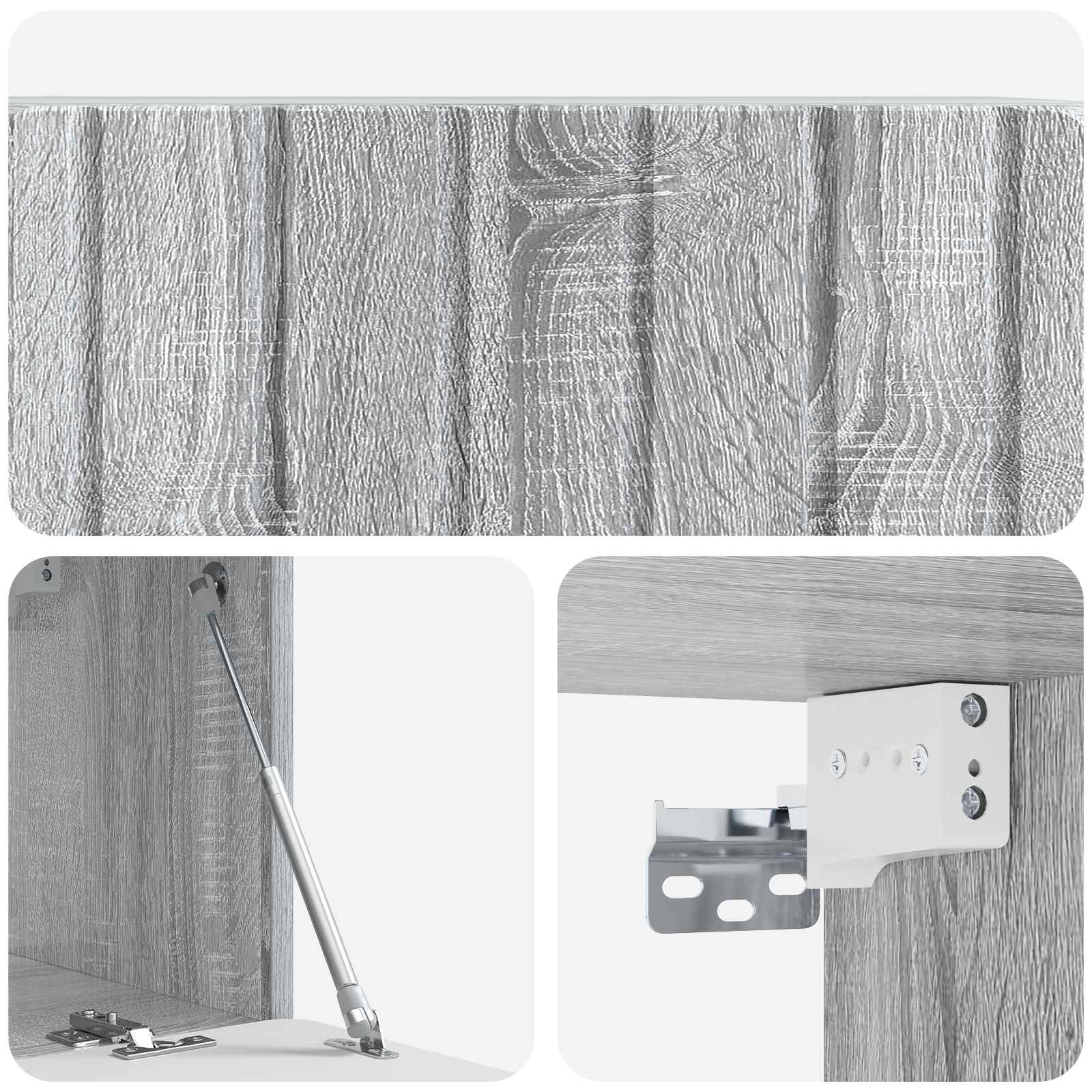 vidaXL Szafka RTV montowana na ścianie 78,5 x 31 x 30 cm Szary Sonoma
