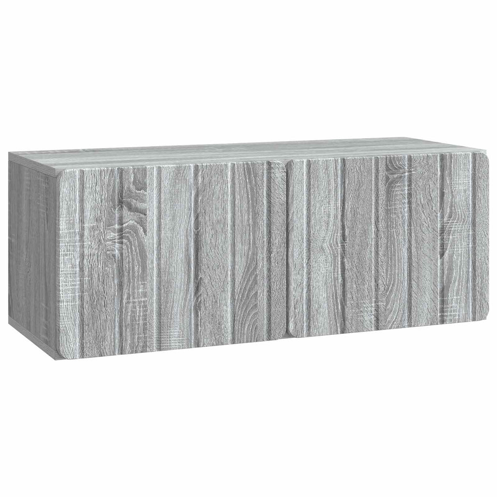 vidaXL Szafka RTV montowana na ścianie Szary Sonoma 78,5 x 31 x 30 cm