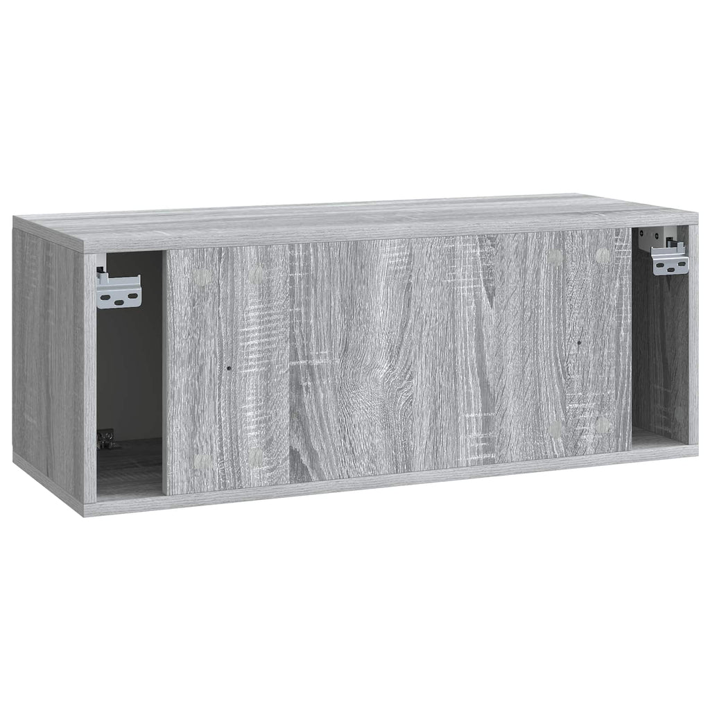 vidaXL Szafka RTV montowana na ścianie Szary Sonoma 78,5 x 31 x 30 cm
