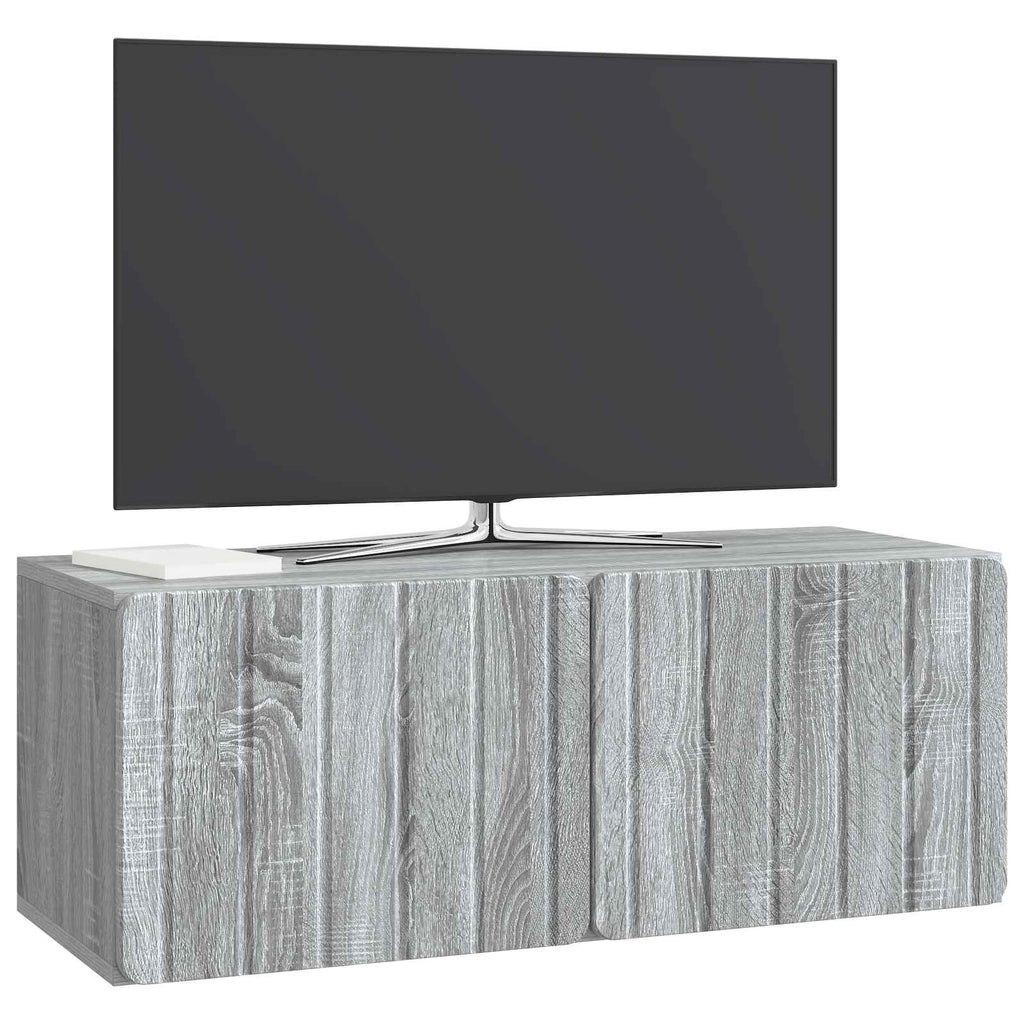 vidaXL Szafka RTV montowana na ścianie Szary Sonoma 78,5 x 31 x 30 cm