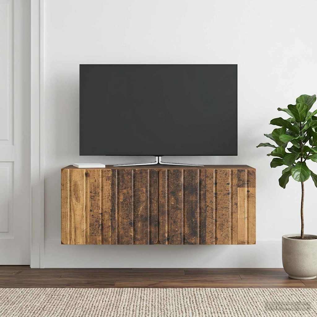 vidaXL Szafka RTV montowana na ścianie 78,5 x 31 x 30 cm Stare drewno
