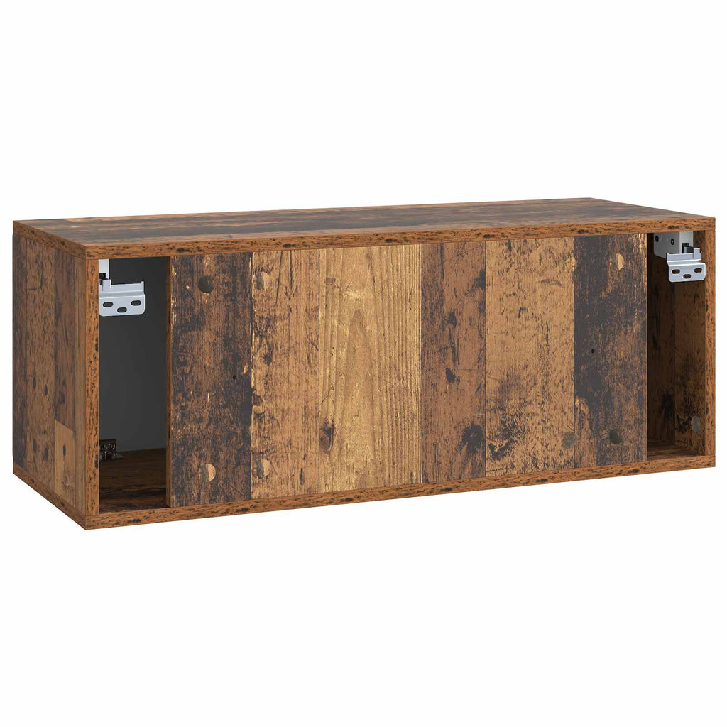 vidaXL Szafka RTV montowana na ścianie Stare drewno 78,5 x 31 x 30 cm