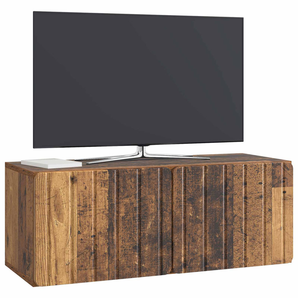 vidaXL Szafka RTV montowana na ścianie Stare drewno 78,5 x 31 x 30 cm