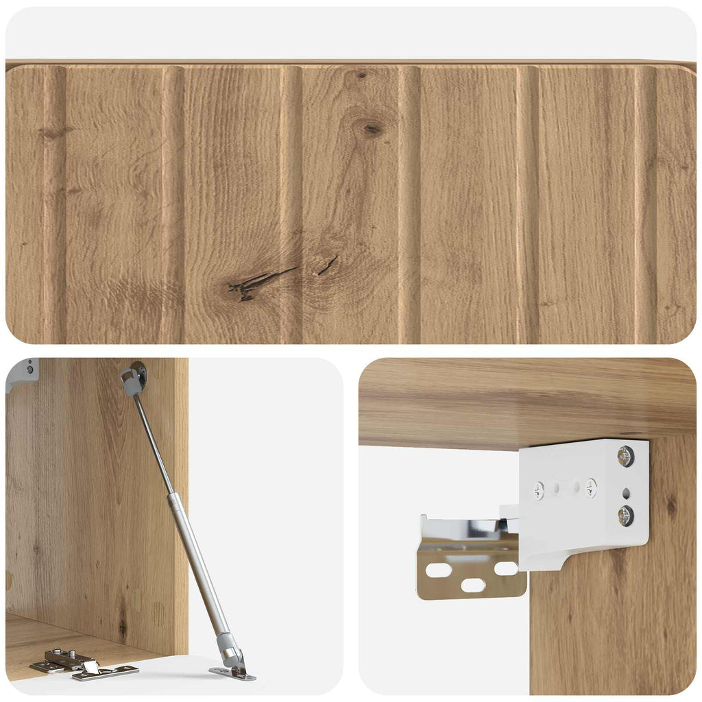 vidaXL Szafka RTV montowana na ścianie 78,5 x 31 x 30 cm Dąb artisan