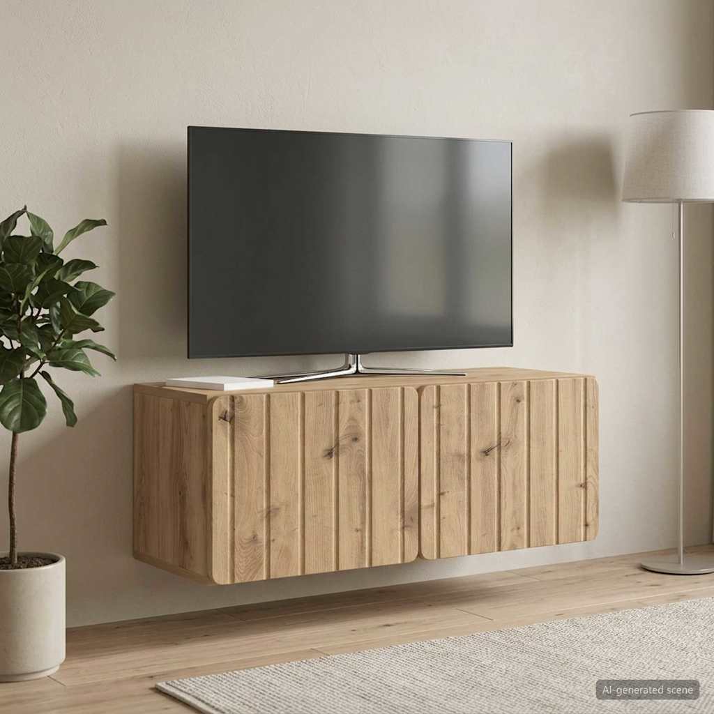 vidaXL Szafka RTV montowana na ścianie 78,5 x 31 x 30 cm Dąb artisan