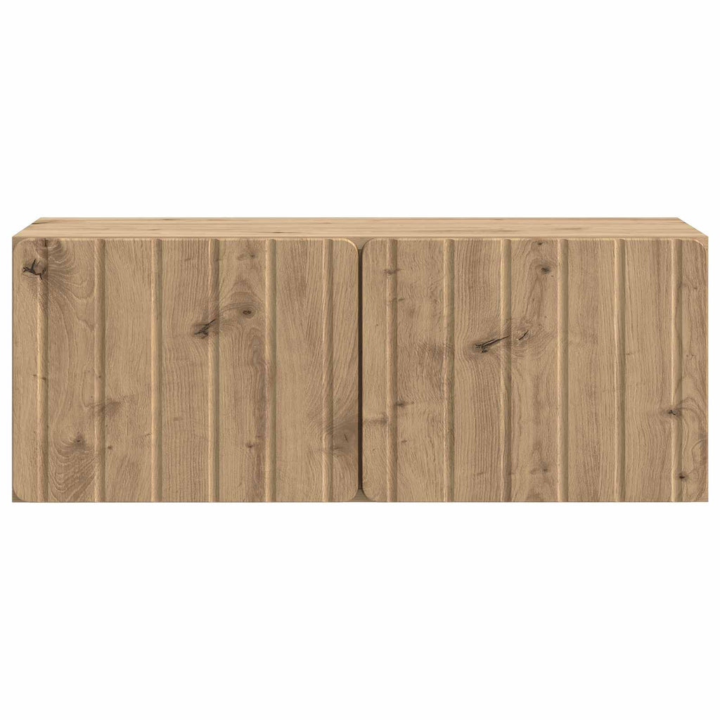 vidaXL Szafka RTV montowana na ścianie 78,5 x 31 x 30 cm Dąb artisan