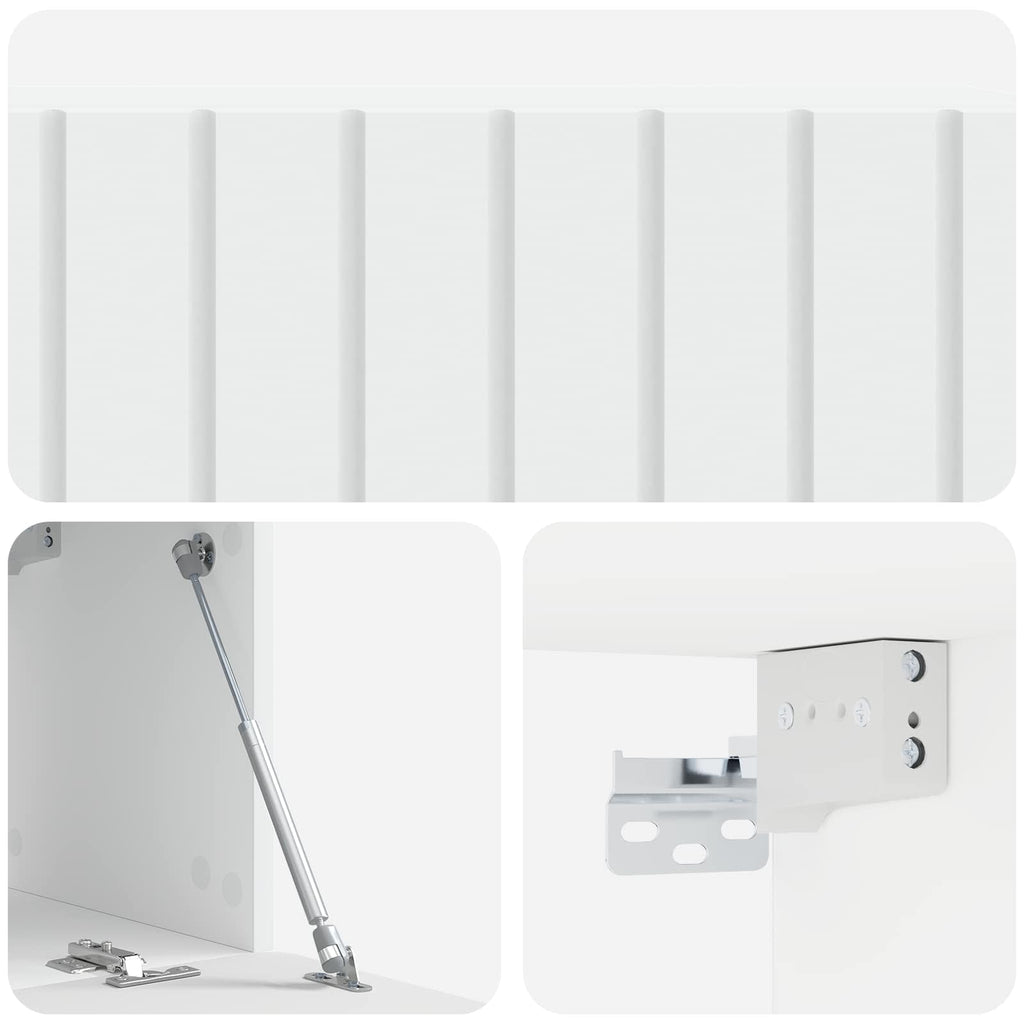 vidaXL Szafka RTV montowana na ścianie 98 x 31 x 30 cm Biały