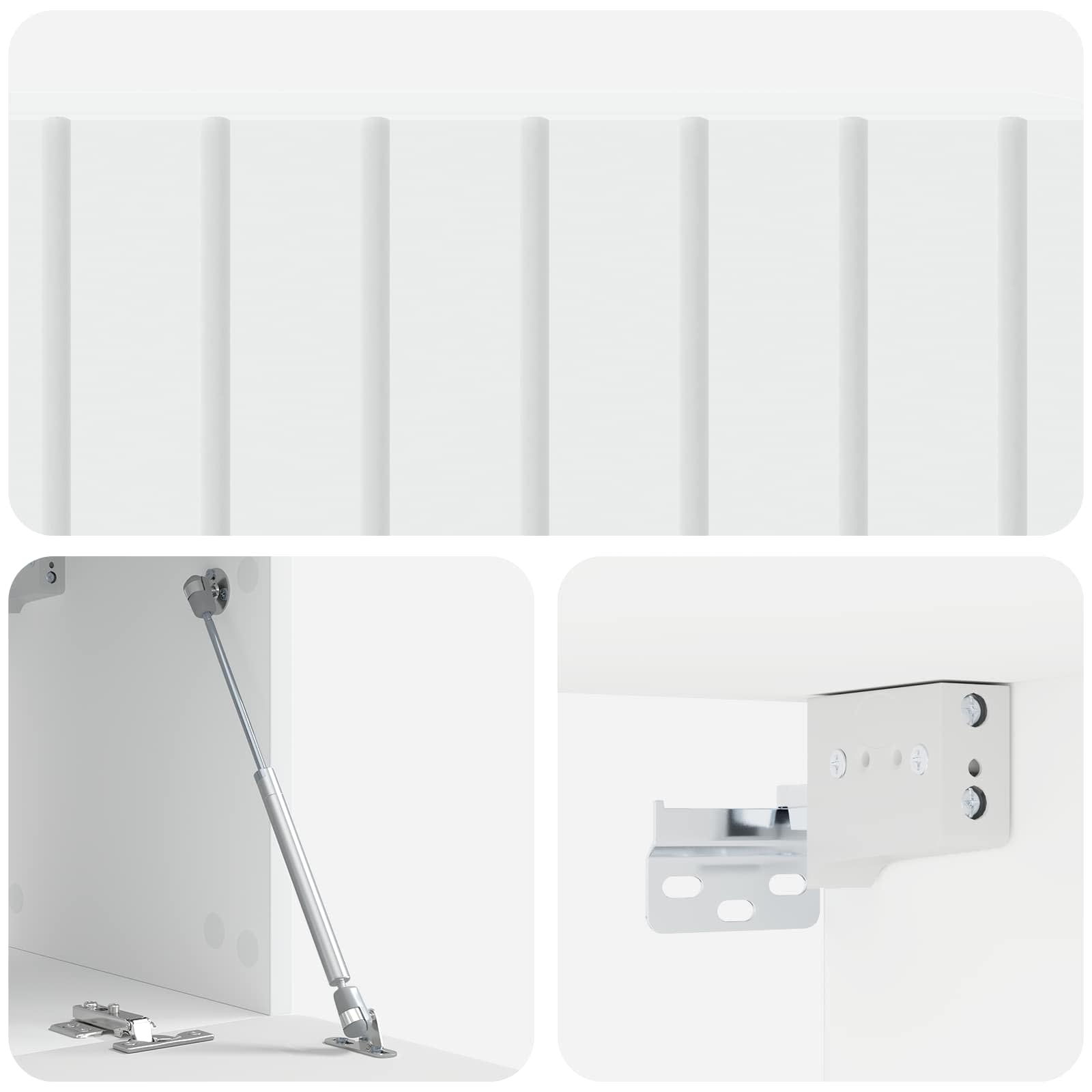 vidaXL Szafka RTV montowana na ścianie 98 x 31 x 30 cm Biały