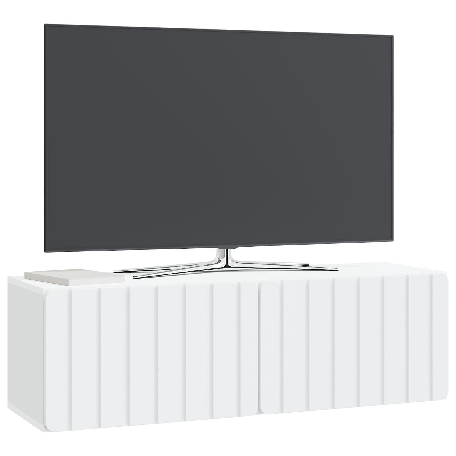 vidaXL Szafka RTV montowana na ścianie 98 x 31 x 30 cm Biały