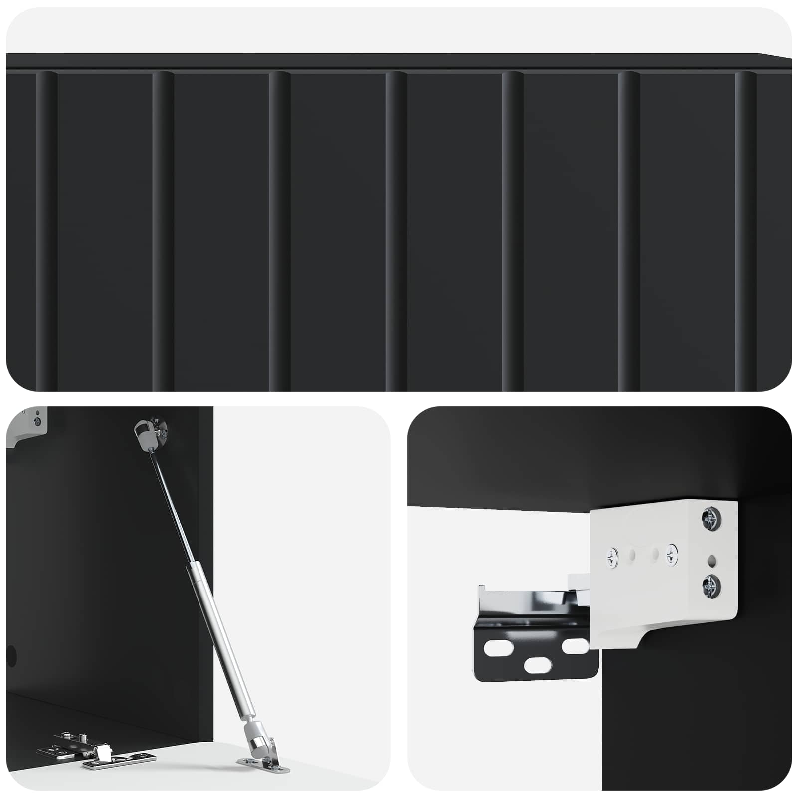 vidaXL Szafka RTV montowana na ścianie 98 x 31 x 30 cm Czarny