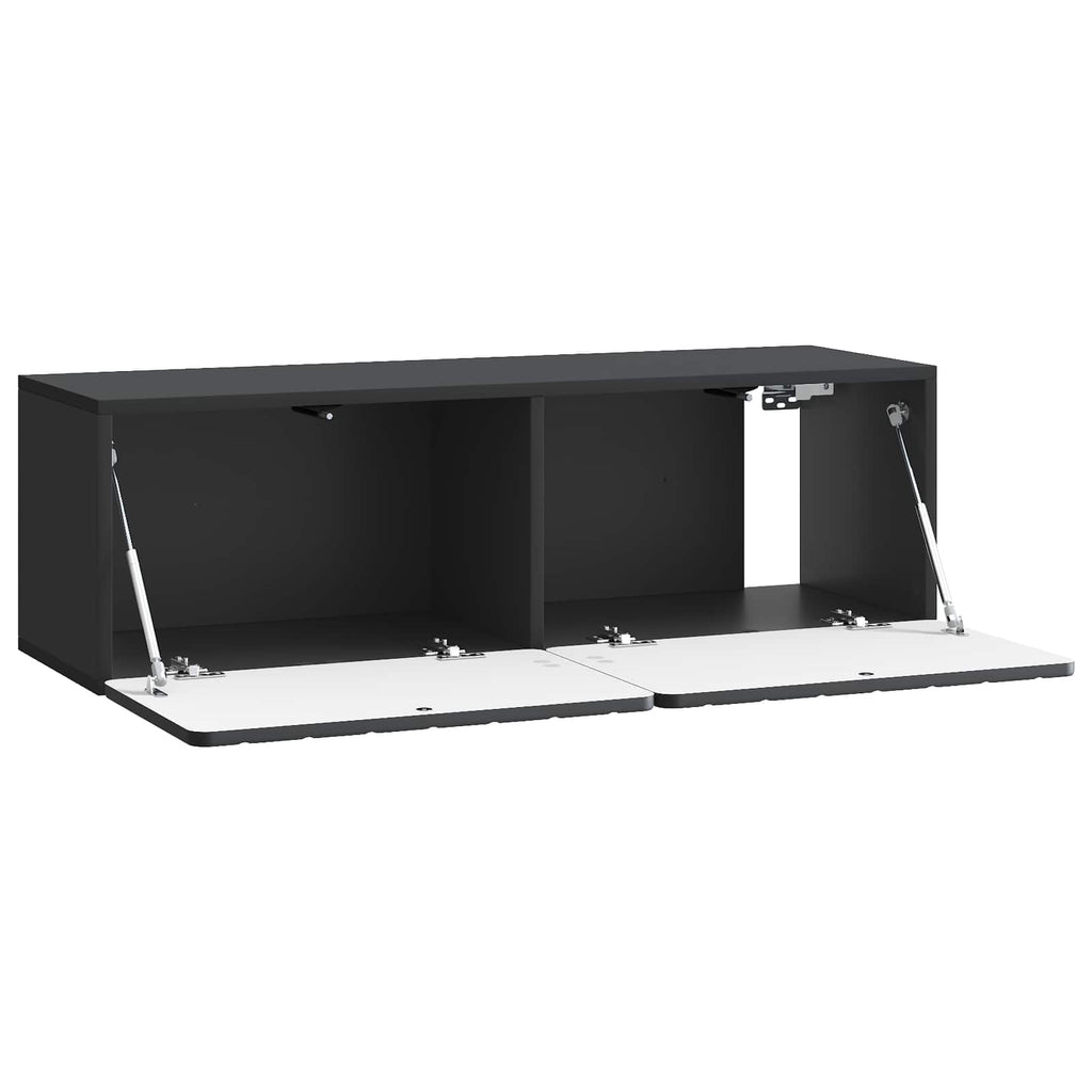 vidaXL Szafka RTV montowana na ścianie 98 x 31 x 30 cm Czarny