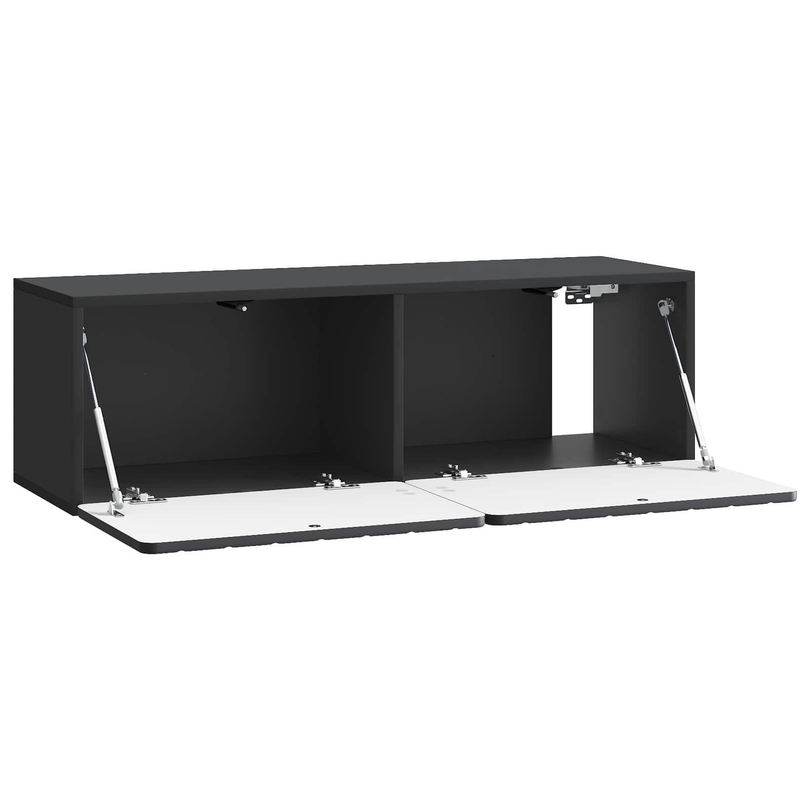 vidaXL Szafka RTV montowana na ścianie 98 x 31 x 30 cm Czarny