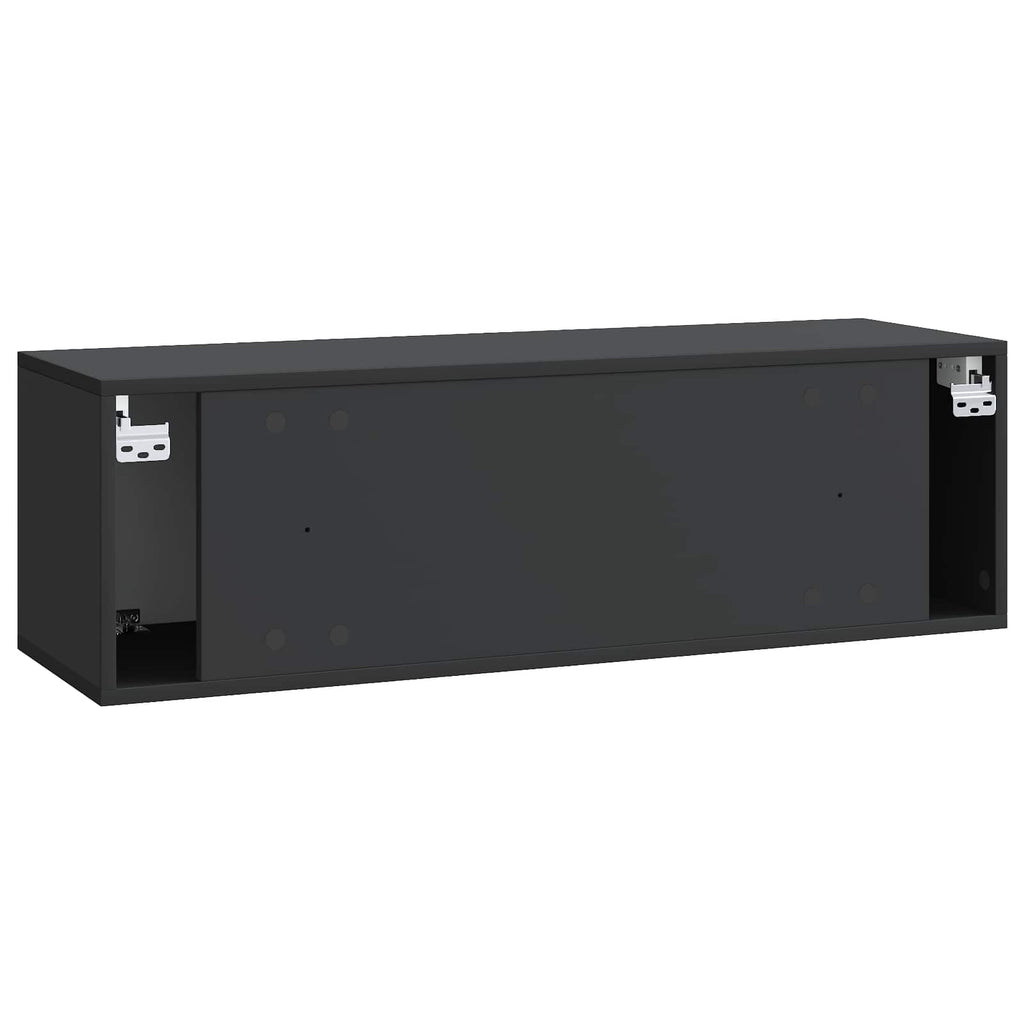 vidaXL Szafka RTV montowana na ścianie 98 x 31 x 30 cm Czarny
