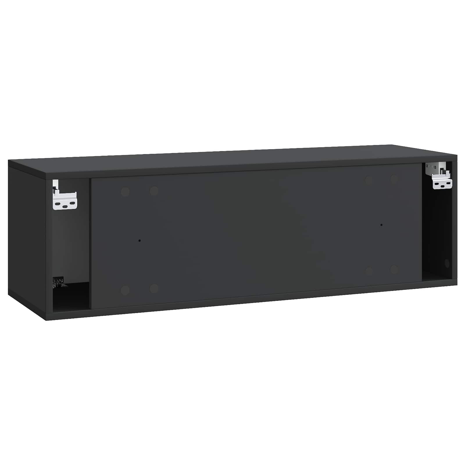 vidaXL Szafka RTV montowana na ścianie 98 x 31 x 30 cm Czarny