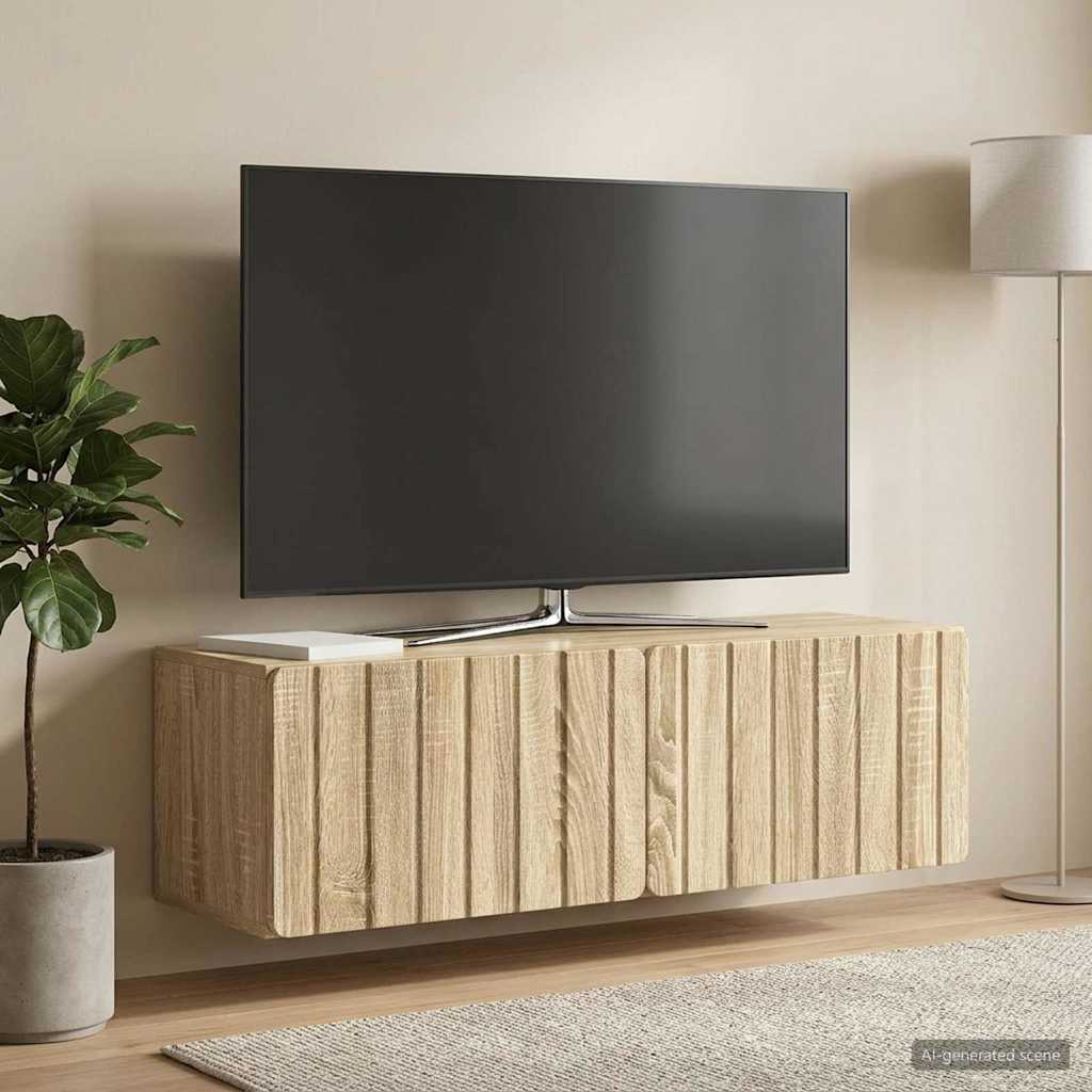 vidaXL Szafka RTV montowana na ścianie 98 x 31 x 30 cm dąb Sonoma