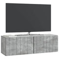 vidaXL Szafka RTV montowana na ścianie Betonowy szary 98 x 31 x 30 cm