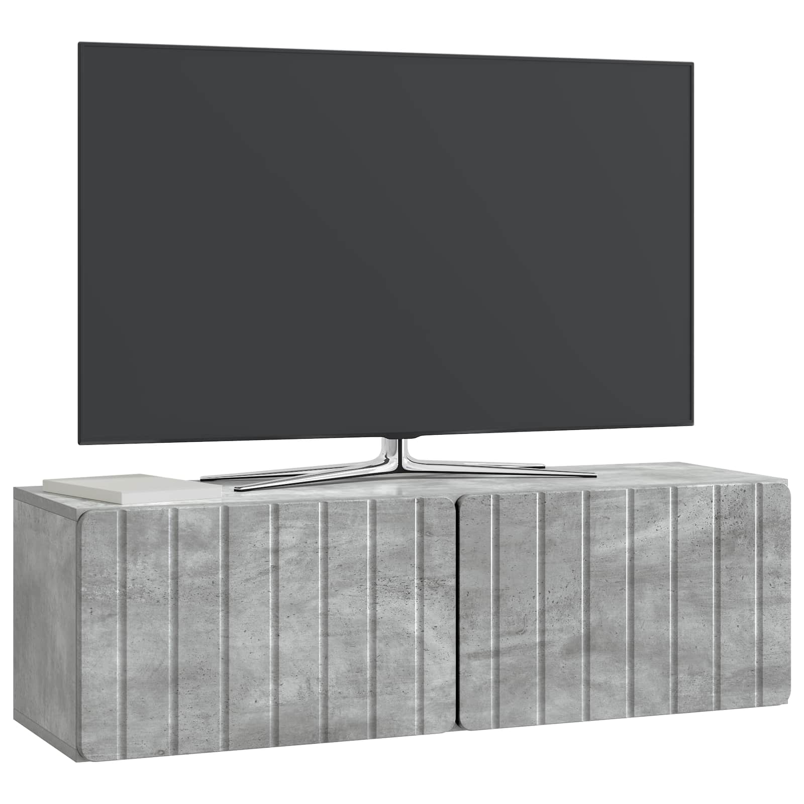 vidaXL Szafka RTV montowana na ścianie Betonowy szary 98 x 31 x 30 cm