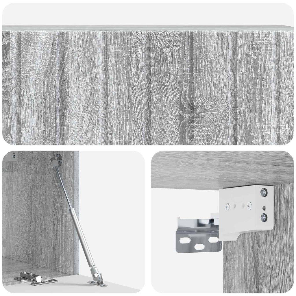 vidaXL Szafka RTV montowana na ścianie 98 x 31 x 30 cm Szary Sonoma