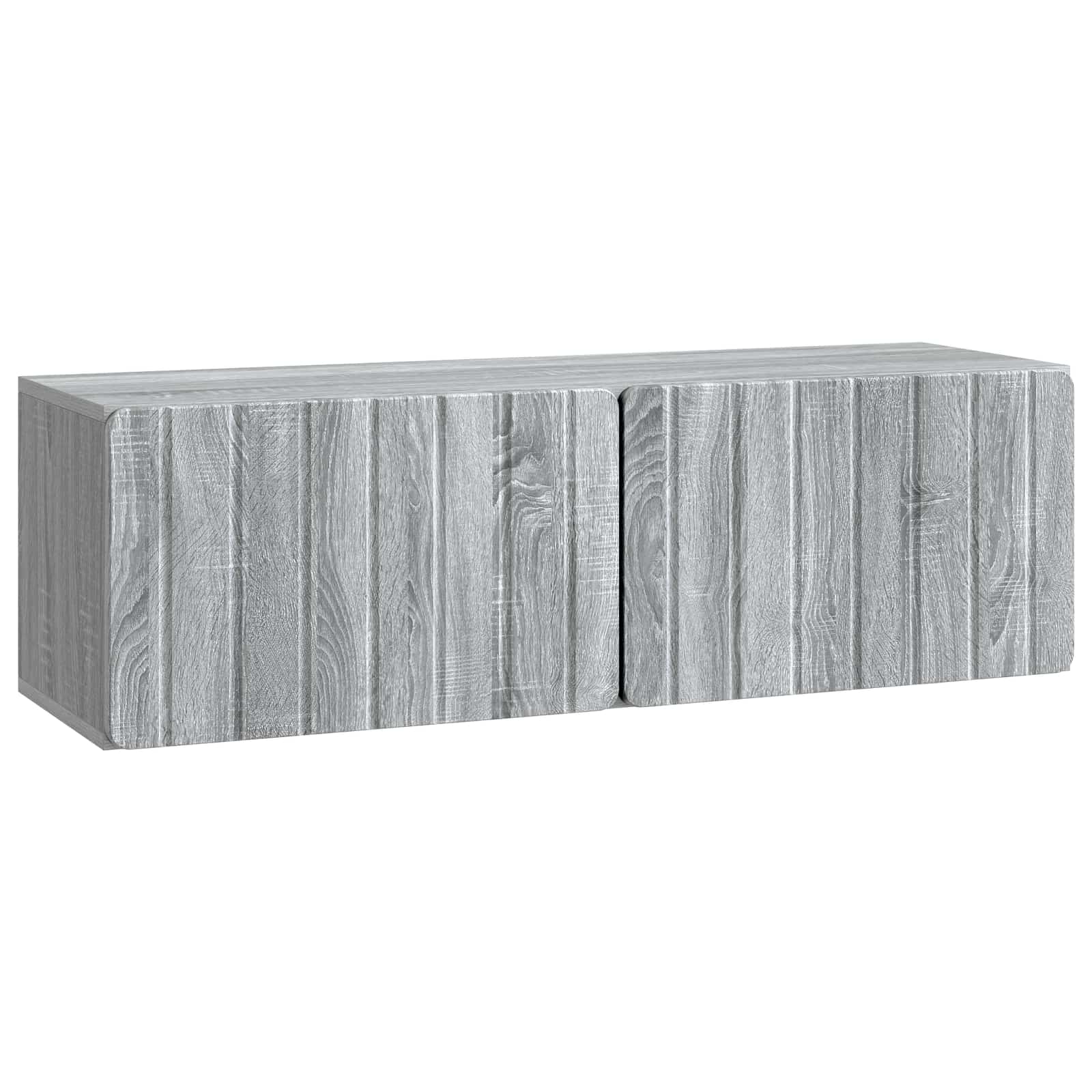 vidaXL Szafka RTV montowana na ścianie Szary Sonoma 98 x 31 x 30 cm