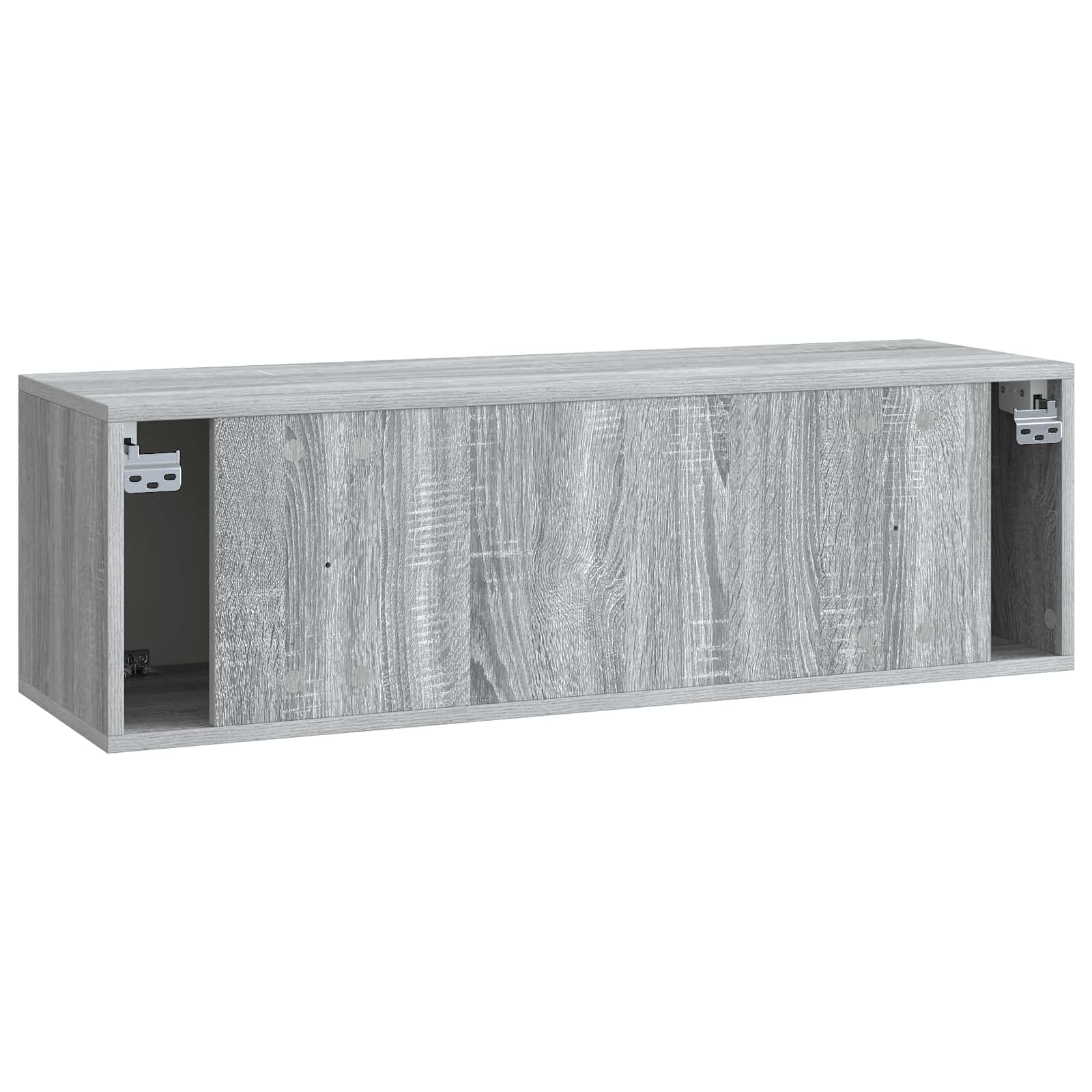 vidaXL Szafka RTV montowana na ścianie Szary Sonoma 98 x 31 x 30 cm