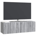 vidaXL Szafka RTV montowana na ścianie Szary Sonoma 98 x 31 x 30 cm