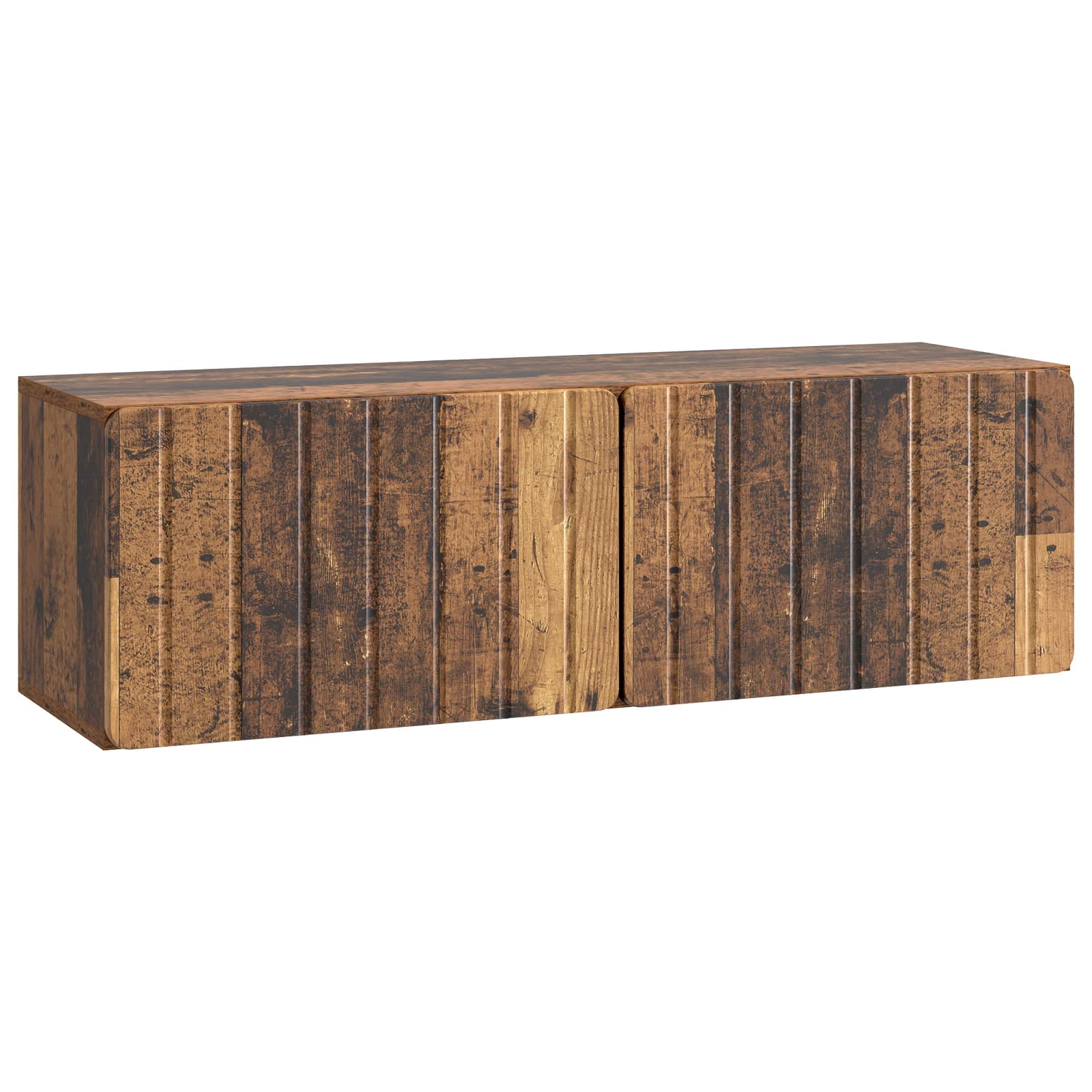vidaXL Szafka RTV montowana na ścianie Stare drewno 98 x 31 x 30 cm