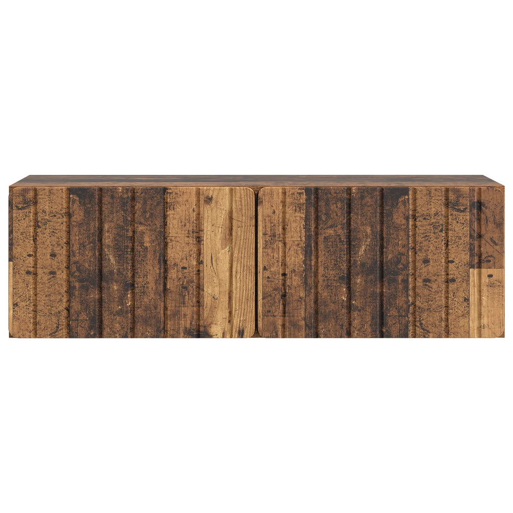 vidaXL Szafka RTV montowana na ścianie Stare drewno 98 x 31 x 30 cm