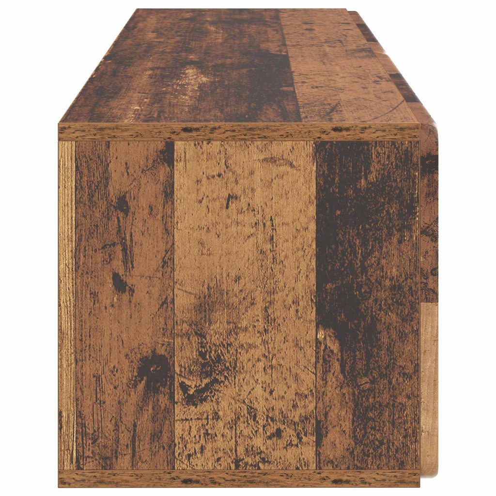 vidaXL Szafka RTV montowana na ścianie Stare drewno 98 x 31 x 30 cm