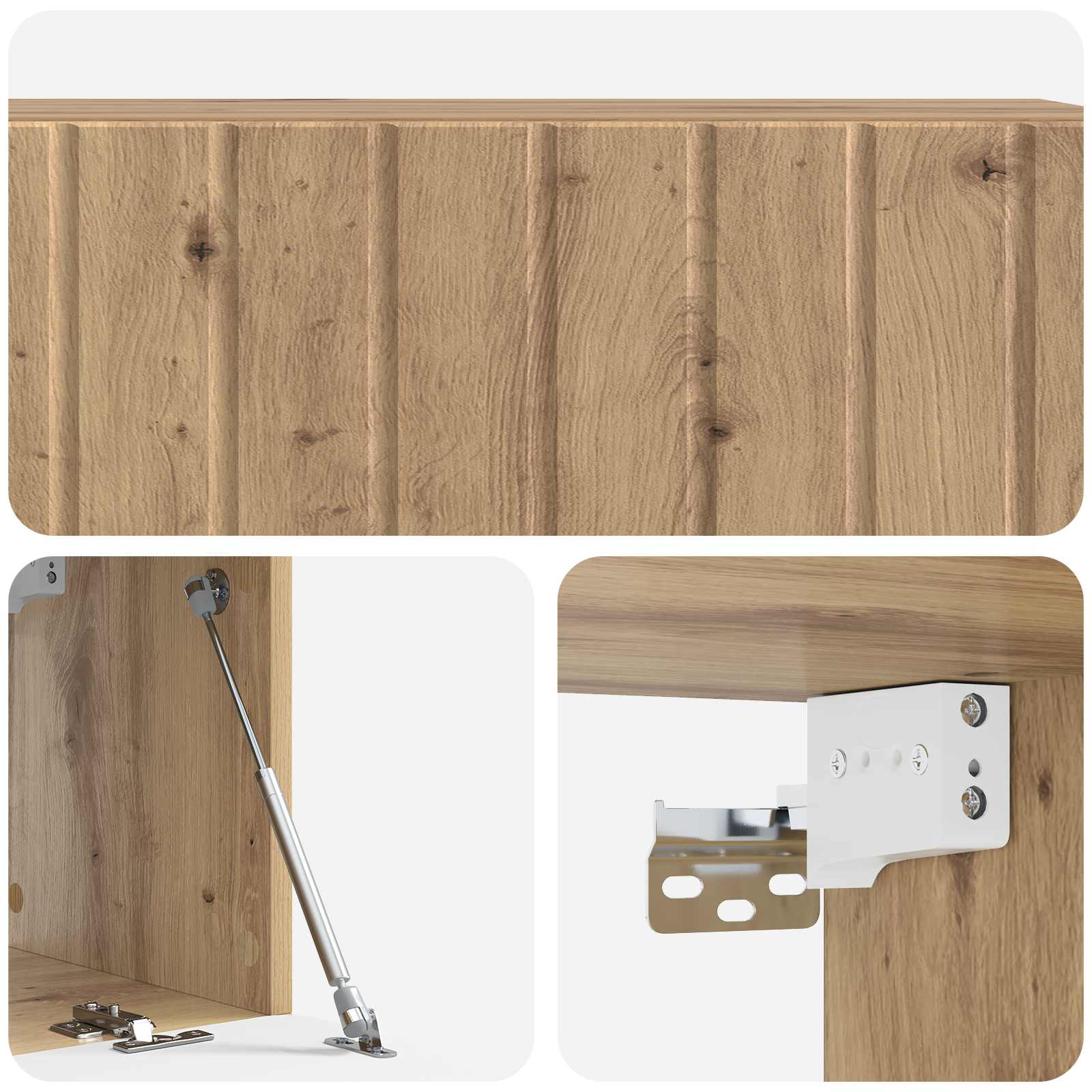 vidaXL Szafka RTV montowana na ścianie 98 x 31 x 30 cm Dąb artisan