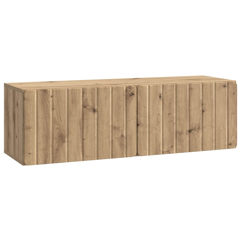 vidaXL Szafka RTV montowana na ścianie 98 x 31 x 30 cm Dąb artisan