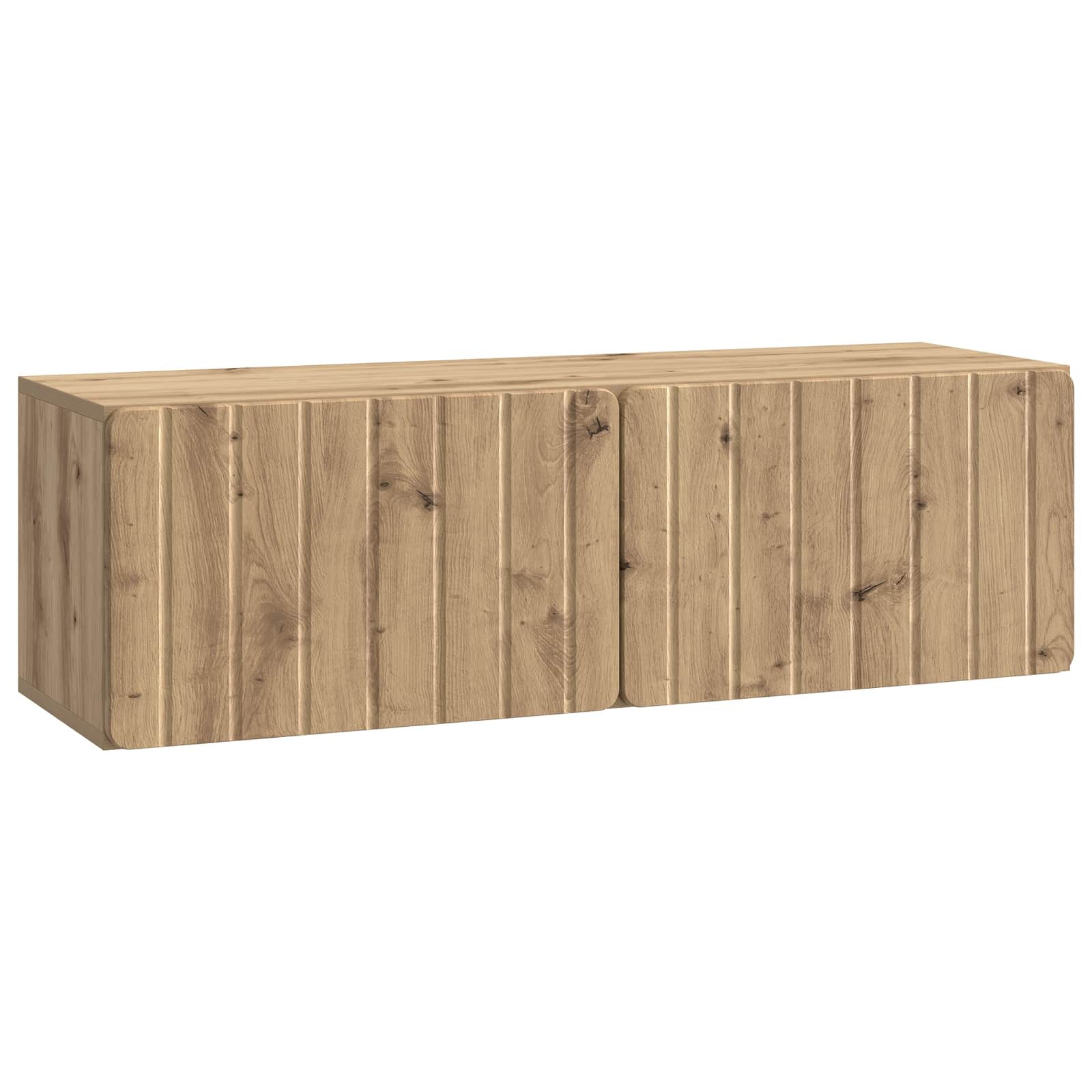 vidaXL Szafka RTV montowana na ścianie 98 x 31 x 30 cm Dąb artisan