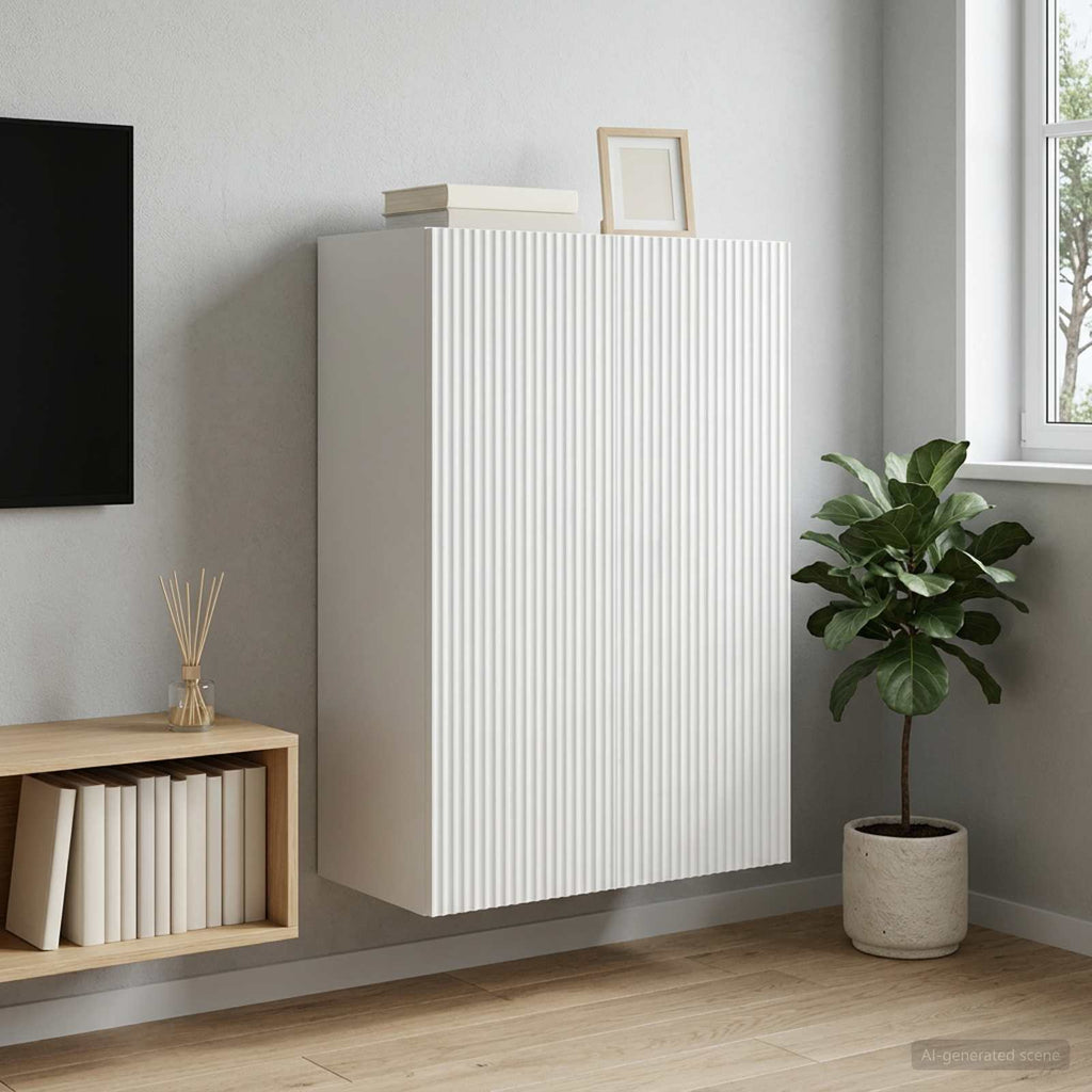 vidaXL Szafka ścienna 66 x 34,5 x 90 cm Drewno inżynieryjne Biały