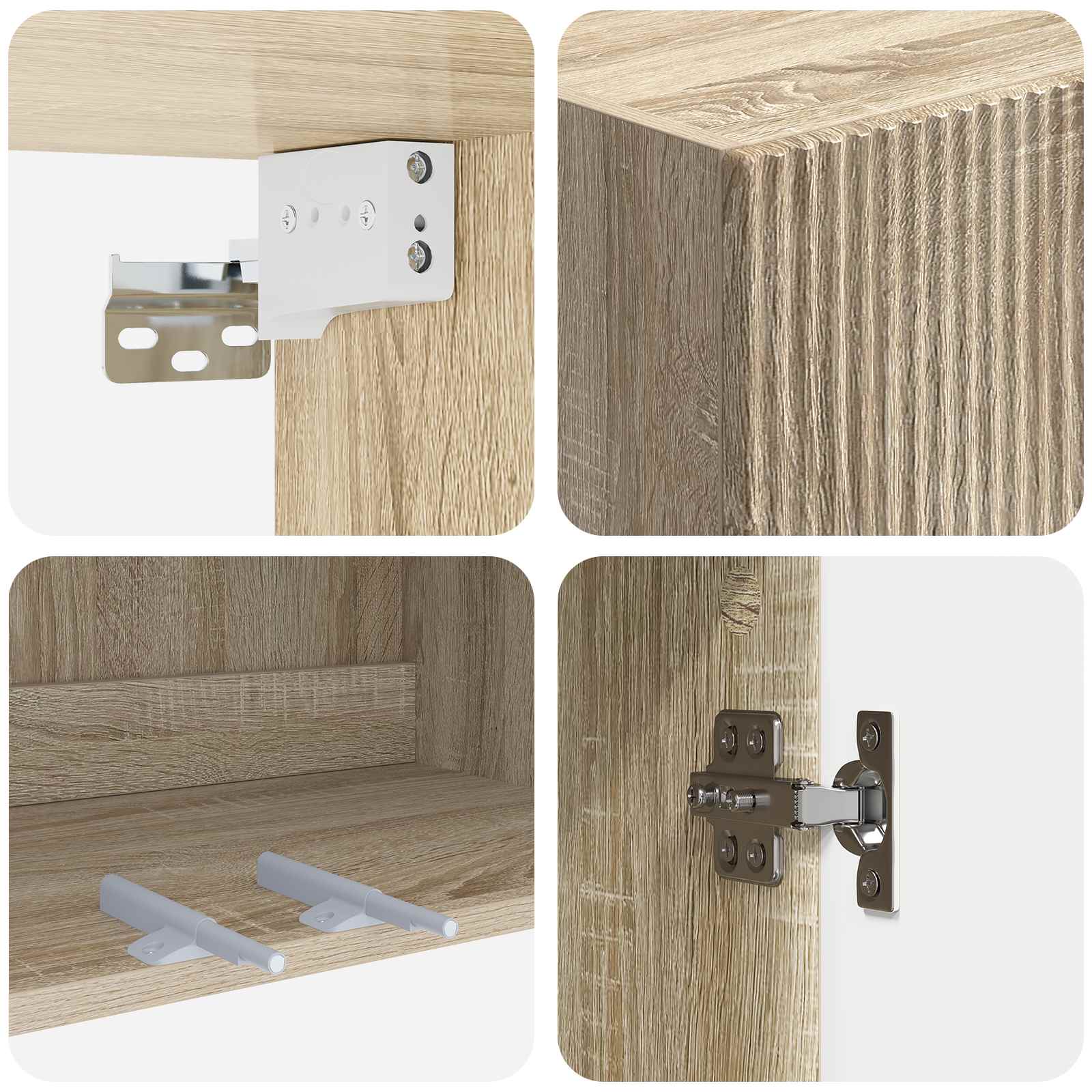 vidaXL Szafka ścienna 66 x 34,5 x 90 cm Drewno inżynieryjne dąb Sonoma