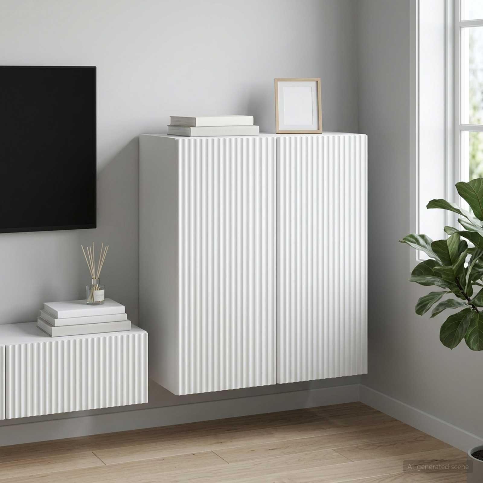 vidaXL Szafka ścienna 59 x 31 x 60 cm Drewno inżynieryjne Biały